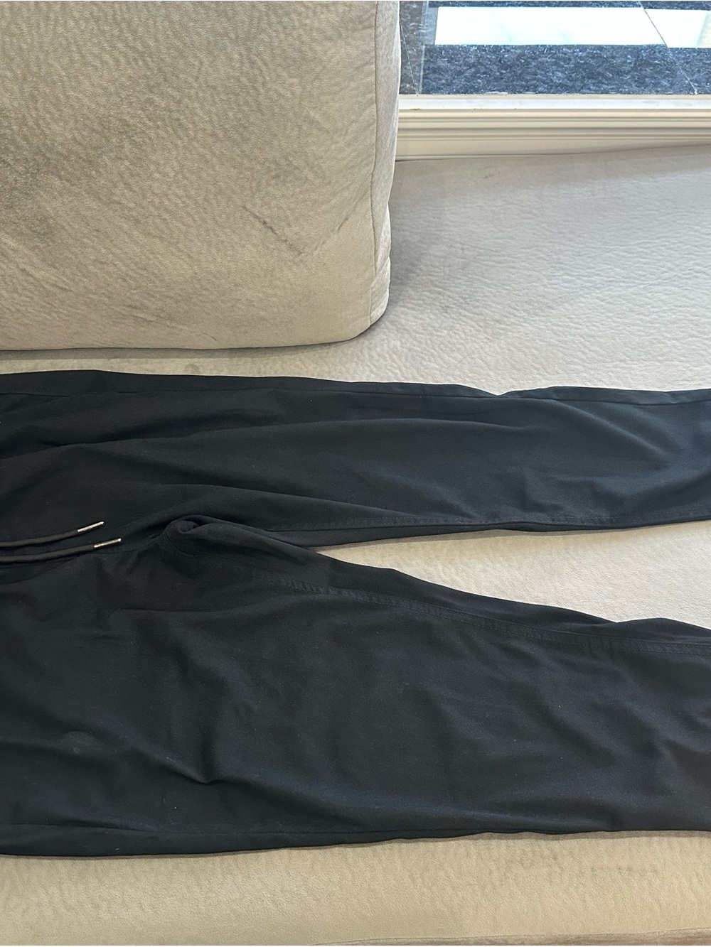 Kids Black Slim Jogger Pants with Drawstring
